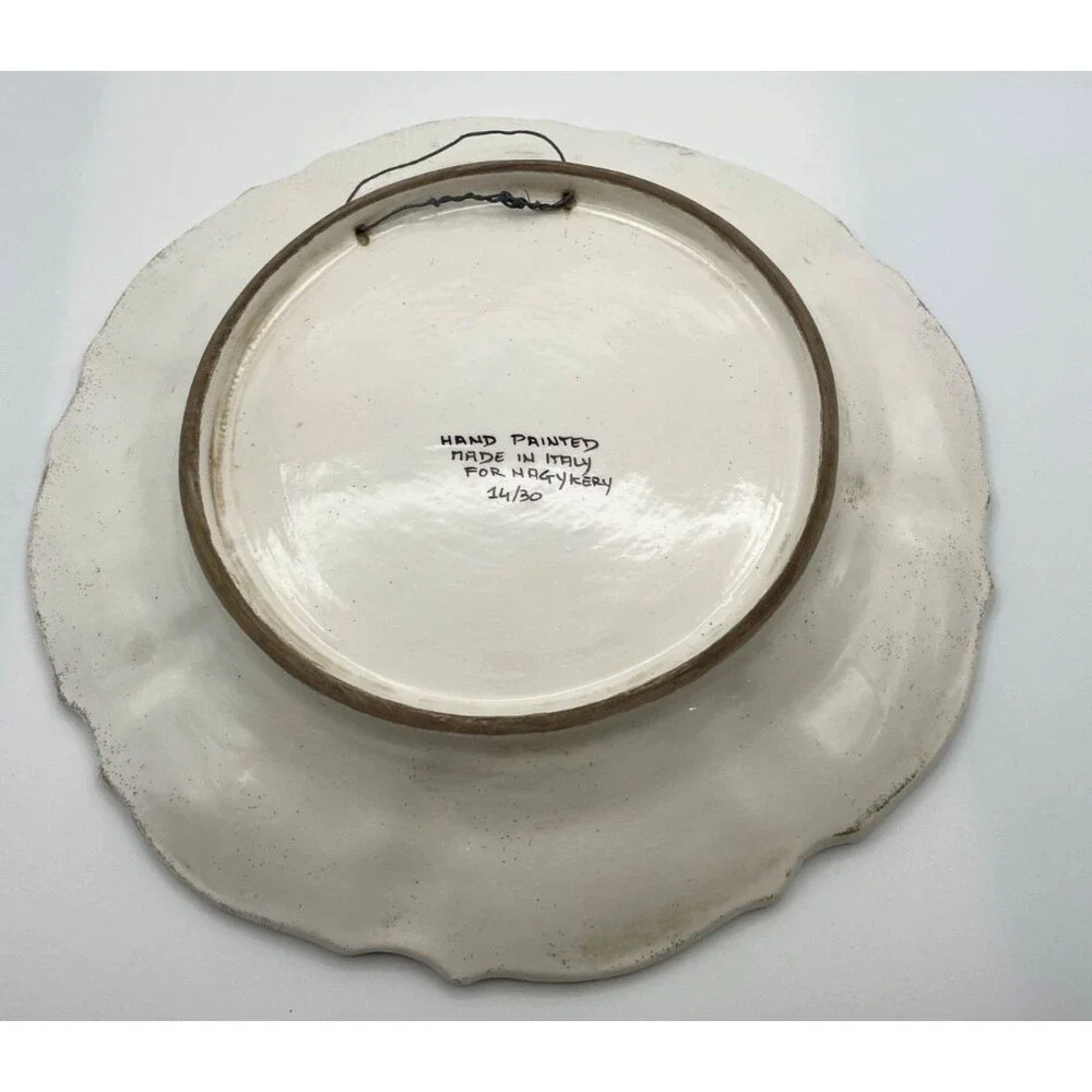 THE POTTER Italian Hand Painted Ceramic Wall Plate 12
